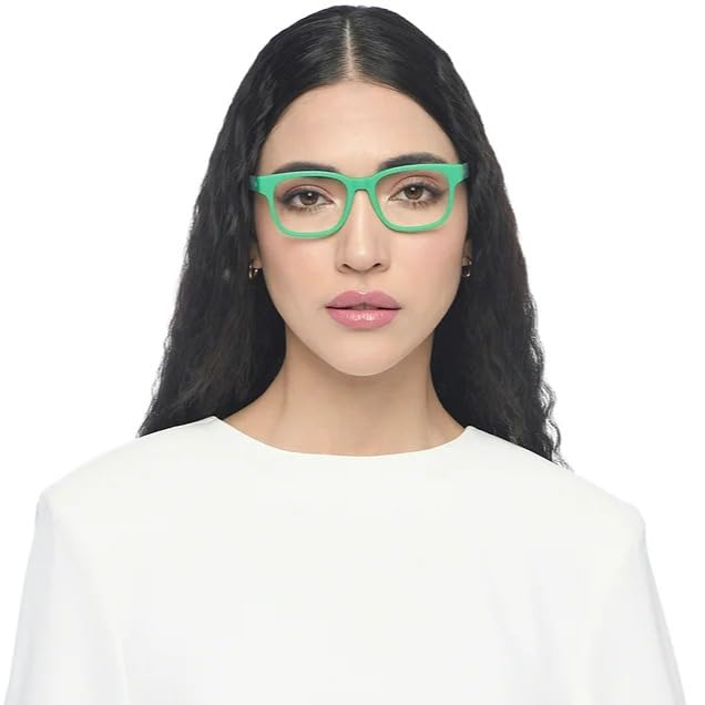 Image of LENSKART BLU | Zero Power Cut Computer Glasses | Anti Glare, Lightweight & Blocks Harmful Rays | UV Protection Specs | Full Rim Square | For Men & Women | Small | LB E16222