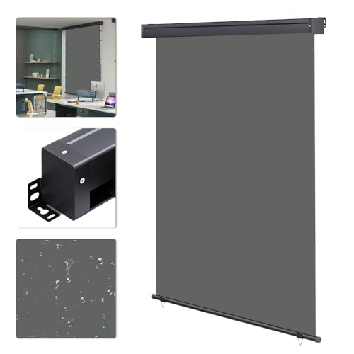 Melko Toldo vertical para balcón, 160 x 250 cm, protección visual, protección contra el viento, protección solar, estor para balcón, estable y resistente a la intemperie, para balcón, terraza, jardín