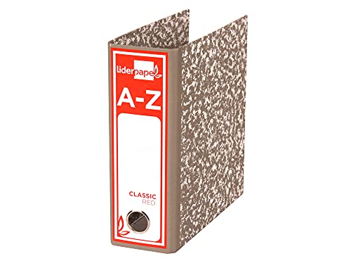 Officepaper 8 Archivador A5 cuarto natural lomo ancho con caja color gris jaspeado Cover