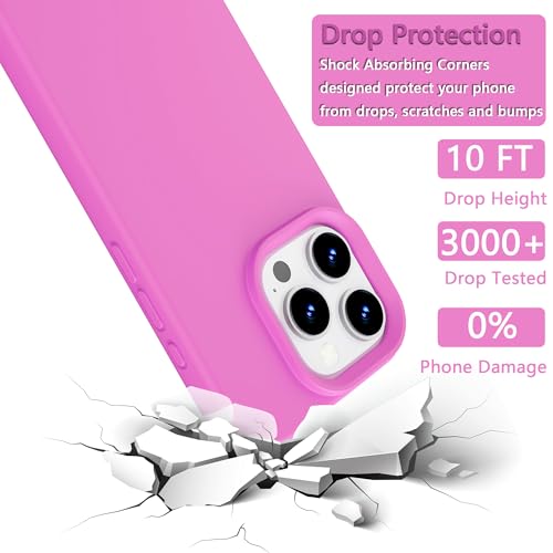 Image of iPhone 16 Pro Max Case Silicone,Soft Microfiber Lining(Plum Pink)