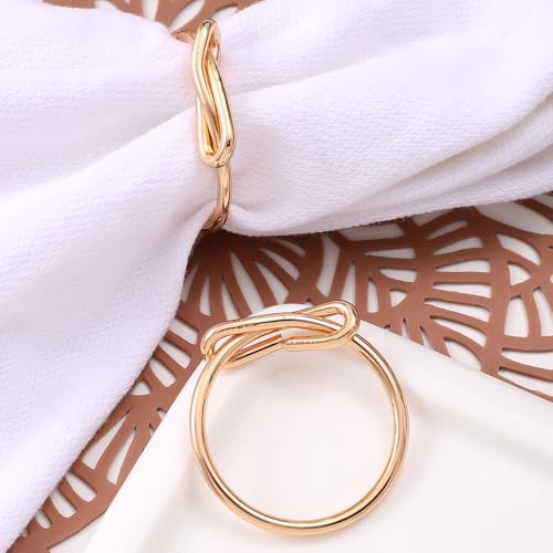 Anneaux de serviette nœud en lot de 6 idéal pour dresser une table de mariage ou un grand dîner