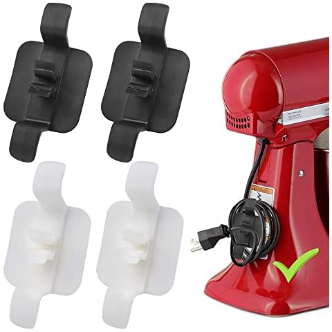 LongZYU Cord Organizer for Kitchen Appliances 4Pcs Self-Adhesive Universal Wrap Cord Holder Cable Cord Winder Cord Wrapper for Power Cords Charging Cables Mouse Cables Mixer Blender Coffee Maker Cover