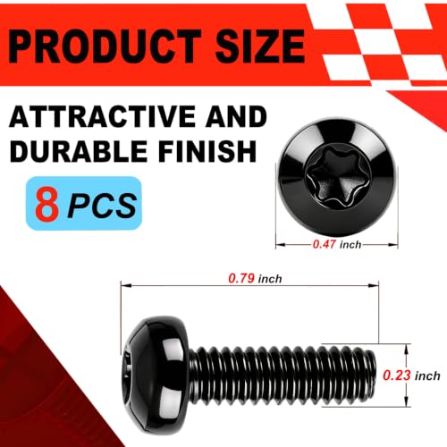 Image of Black License Plate Screws for Lexus /Honda and Toyota Models
