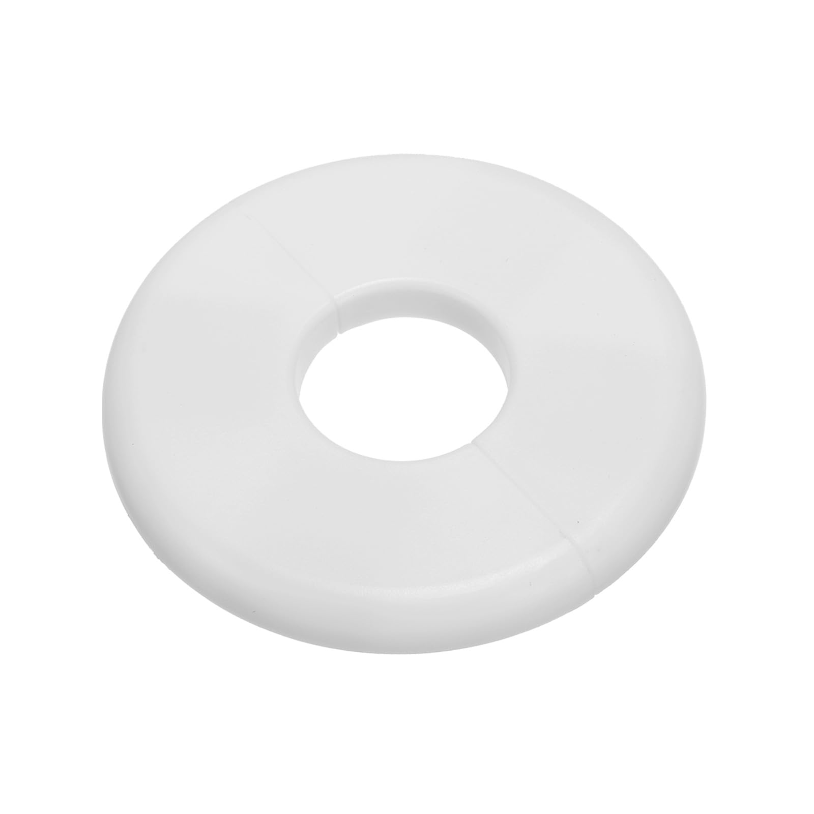 PATIKIL Wall Split Flange 1.10" (28mm),1 Pcs ABS Round Self-Adhesive Escutcheon Plate Buckles Water Pipe Cover for Kitchen Bathroom Arm Pipe Faucet Decoration, White