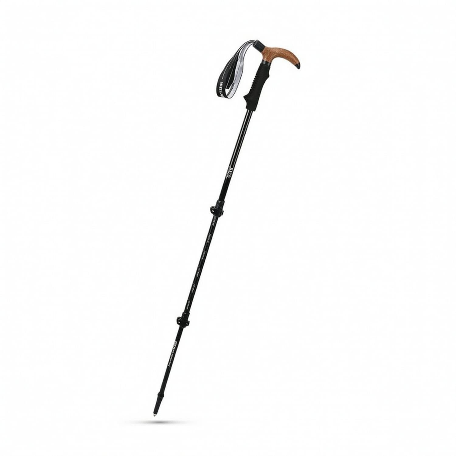 Telescopic Trekking Pole with T-Handle Adjustable Hiking Stick with EVA Grip Lightweight Collapsible Trekking Poles Aluminum 7075 for Hikers, Trekkers, Walkers, Mountaineering, Black-image-29
