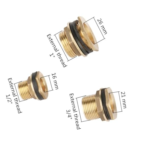 Tubería de cobre con junta de silicona y conector de tanque de latón de 1/2 4