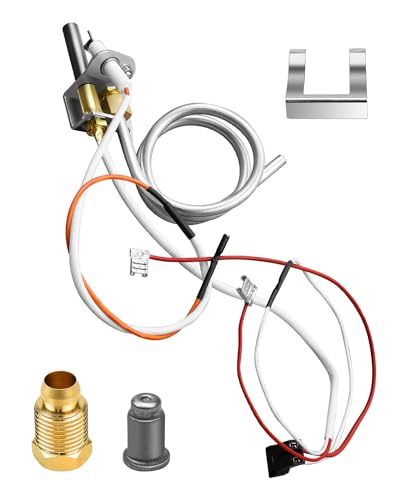 QAGGUM Water Heater Pilot Assembly Fit for Whirlpool American Reliance Kenmore State A.O. Smith 300 301 Series Heater Parts, NAT Gas Thermopile Assembly Replace 100112330 9007876 9007877