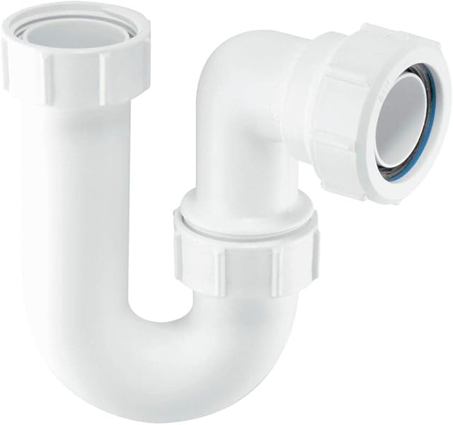 McAlpine SC10 Tubular Swivel 'P' Trap with Multifit Outlet, White