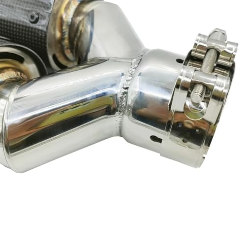 Silencieux de modification en acier inox avec double embout d'échappement Y
