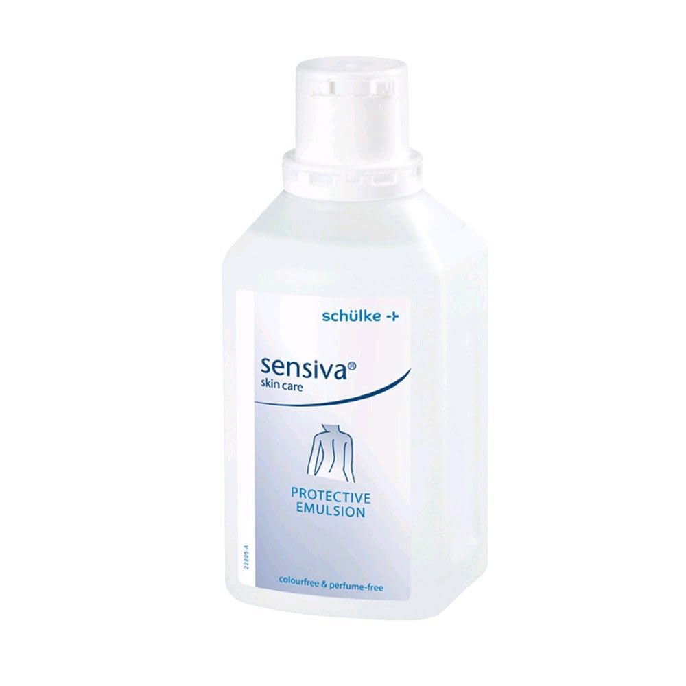 Schülke sensiva® Protective Emulsion 500ml | Farbstoff- und parfümfreie Handcreme für Feuchtarbeiter | Schützt Hände im 