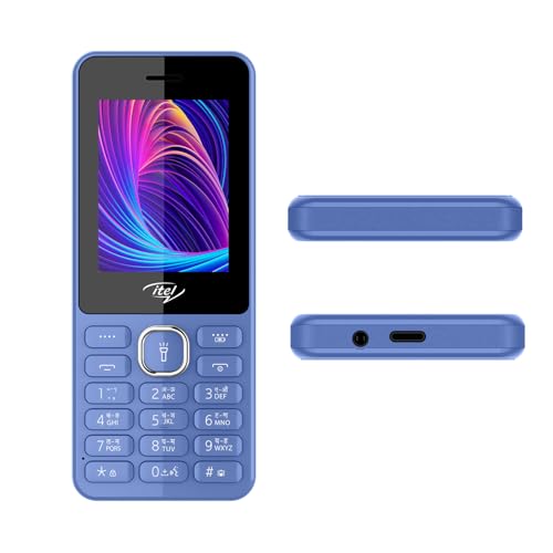 Image of itel it5262-2.4 inch Big Display with Premium Glass Like Back Design, 2000 mAh Battery, Auto Call Recording and Type C Charger Light Blue