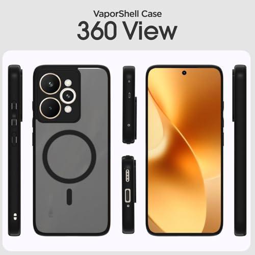 Image of Mobile Back Cover for Realme Narzo 90 / Realme 15T 5G / Poco M8, Cover Matte PC Back + TPU Bumper Shockproof Magnetic Support Phone Cover (Realme 15T)