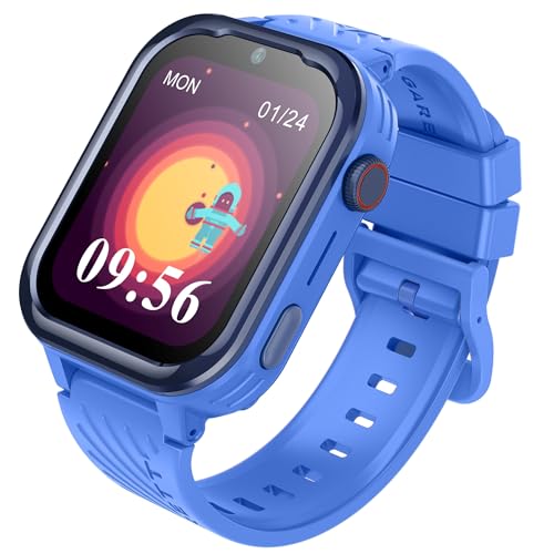 Garett Smartwatch Kinder Mädchen Jungen - 1,83″ - Face Unlock - GPS GEO-Zaun Videoanruf - Essa 4G Blau