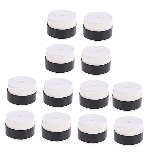 Toddmomy Tennis Racket Grip Bands Squash Racket Wrapping Tape Tape for Badminton 12pcs Soft Overgrip Sweat Absorbent Straps
