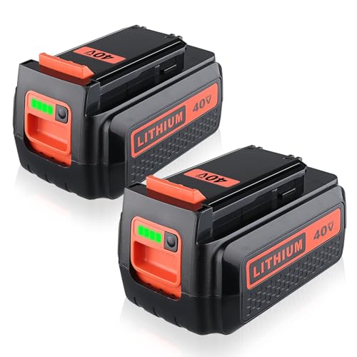 VANTTECH LBXR36 4.0Ah Replacement for Black and Decker 40V Battery Lithium-Ion MAX LBX2040 LBXR2036 LBX2540 LBX1540 LST540 LCS1240 LST136W Compatible for Black and Decker Cordless Tool(2Pack)