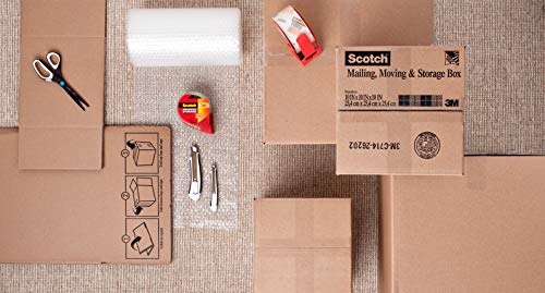 Scotch Long Lasting Storage Packaging Tape, 1.88" X 54.6 Yd, Designed For Storage And Packing, Stays Sealed In Weather Extremes, 3" Core, Clear, 4 Rolls (3650-4) #TOP5