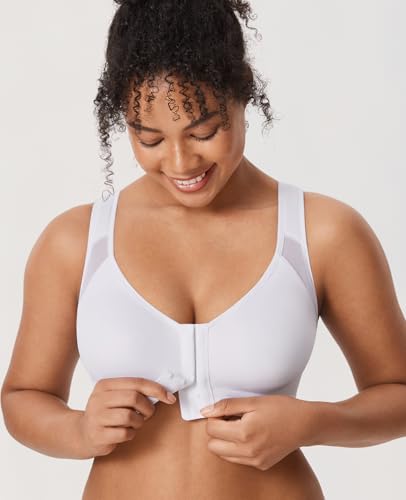 Image of DELIMIRA Women's Front Closure Posture Wireless Back Support Full Coverage Bra
