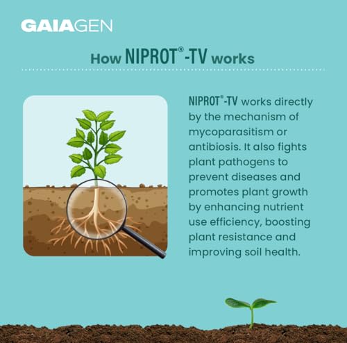 Image of Niprot TV | Trichoderma Viride | Improves Root Growth & Plant Health | Develops Resistance To Diseases & Pests | Controls Fungal and Bacterial Diseases | Trichoderma for Farms & Gardens-1kg
