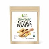 True Organic Ceylon Ginger Powder, 1 Pound Bulk Bag, Certified Organic, USDA & Kosher Certified, Non-GMO, Organic Ginger Powder, Ground Ginger, Pure Ceylon Premium Quality Bulk Ginger Spice [16 ounces]