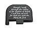 BASTION Laser Engraved Butt Plate, Rear Slide Cover Back Plate for Glock G43, G43X, and G48 9mm ONLY - Psalm 23:4