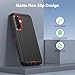 ACAGET Case for Galaxy A56 Heavy Duty with Port Anti Dust Plug Matte Protective Phone Cases for Samsung Galaxy A56 Shockproof Dual Layer Rubber Bumper Shell + PC Cover for Samsung A56 6.7', Black/Red