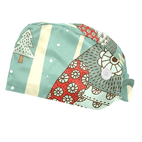 Chapeaux de travail hibou de Noël anti-transpiration casquette unisexe pour professionnels