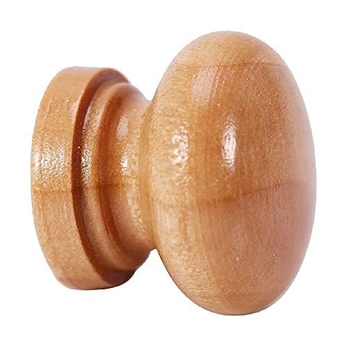 Yosoo Natural Hardwood Drawer Cabinet Furniture Wardrobe Door Knobs Pulls Handles DIY - S/M/L, 10 Pack (Size : M)