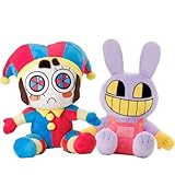 FPIAHPS The Digital Circus Plush,Pomni Plush Jax Plush Toy,Fun and Whimsical Stuffed Figure Doll for Fans Gift,Birthday Thanksgiving Christmas Choice (2 PCS)