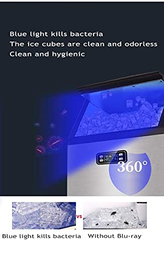Ice Makers Machine Countertop, kommerzieller Eiswürfelbereiter, Macht 121 Pfund EIS in 24 Stunden fertig – Bild 5