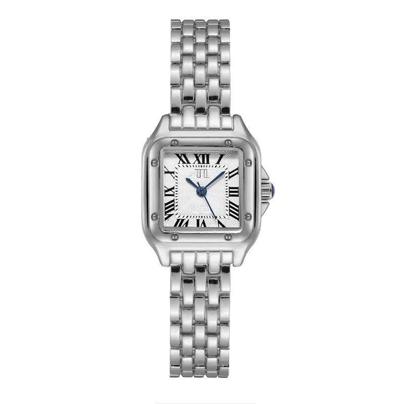 Image of Quartz Glass Dial Stainless Steel Analog Watch for Women Daily Office Wear