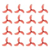 Compatible for Tiny Whoop, Compatible avec Les Drones Cinewhoop 4 Paires d'hélices à 3 pales de 45 mm avec moyeux de 1 mm et 1,5 mm(8PAIR Red 3B1MM)
