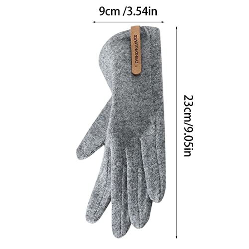 Luvas de inverno com tela sensível ao toque para mulheres,Luvas para Tempo Frio com Forro Quente - L