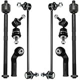 Detroit Axle - 8PC Front and Rear Sway Bars and Inner Outer Tie Rod End Links for 2008-2013 Volvo C30 - [2006-2013 C70] - 2005-2011 S40/V50