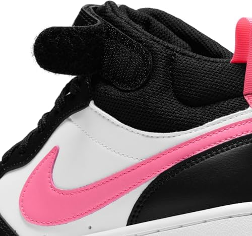 Nike Boy's Court Borough Mid 2 (Big Kid) Black/Sunset Pulse/White 7 Big Kid M | Image 5