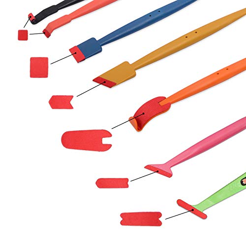 Winjun Autofolie Wrap Stick Micro Mini Rakel Set mit Microfaser Kante für Folierungs Installation Werkzeug