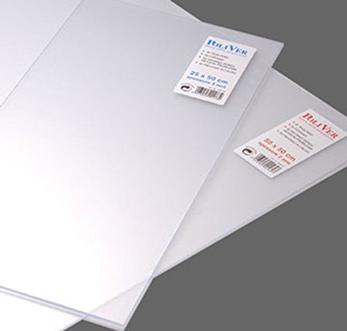 5 PZ di VETRO SINTETICO TRASPARENTE CM. 200X100X5