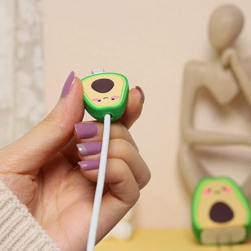 Image of INEFABLE Charger Case Cover Protector with 3D Cute Pattern for iPhone Charger only 18W & 20W, Data Charging Cable Wire Saver Protective Cable Cover Full Protection - Set Of 1 (Green loki)