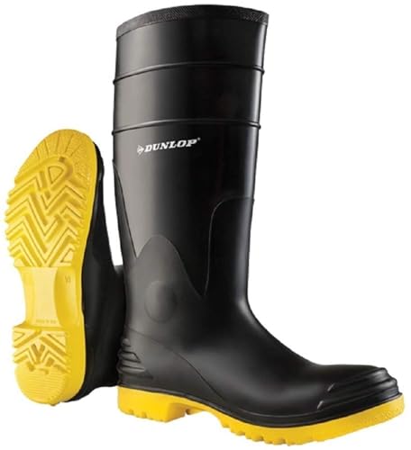 Image of DUNLOP Protective Footwear,16" Polyblend Steel Toe, S/M, 100% Waterproof PVC, Lightweight and Durable8680200.11, Size 11 US
