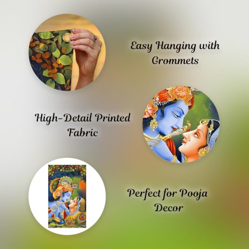Image of Special You Krishna janmashtami Decoration Items with Radha Krishna Theme Backdrop (5 * 3ft), Janmashtami Decoration Items, Radha Krishna wall Decor- 1Pc