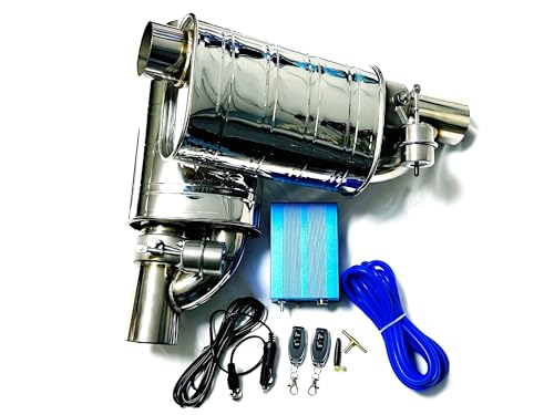 Tuyau de silencieux double telecommande pour route et circuit 76mm