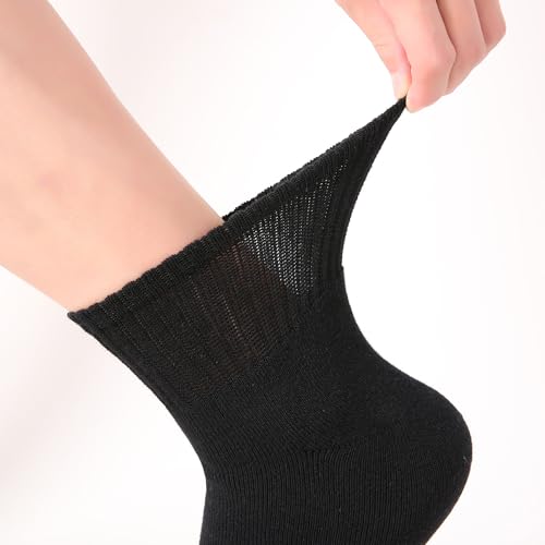 Womens Ankle Socks Full Cushioned Cotton Socks 6 Pairs Anti-blister Quarter Athletic Socks 7-10/10-134