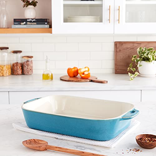 Staub Ceramics Rectangular Baking Dish, 13X9-Inch, Rustic Turquoise #TOP6