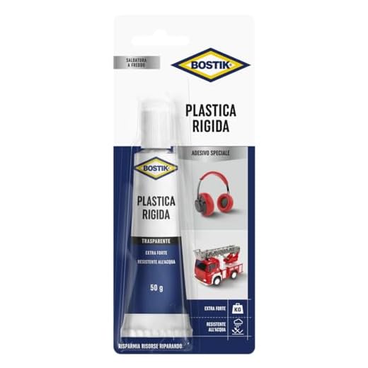Bostik Plastica Rigida Colla Forte Per La Riparazione Di Molti Oggetti In Plastica 50 G, Trasparente