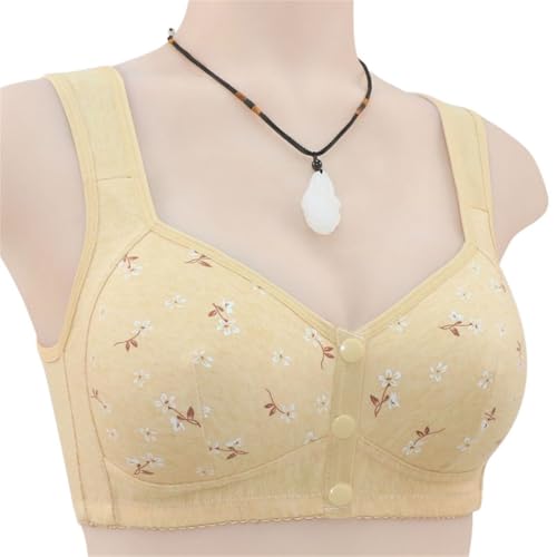 Daisy Bras for Older Women No Underwire Front Closure Comfort Senior Wireless Snap Closing Bra2