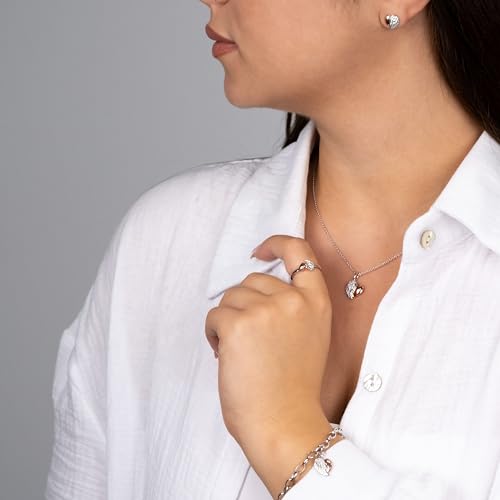 Engelsrufer Charms mujer plata de ley abalorio bicolor con cierre ERC-HEARTWING-BICOR 3