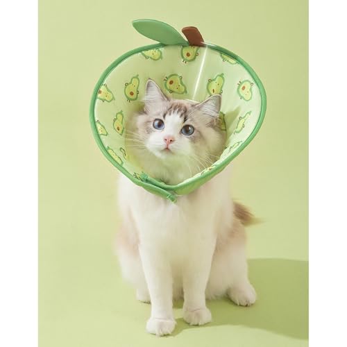 エリザベスカラー 猫 犬 ソフト 軽量 防水 傷舐め防止 引っ掻き防止 傷口保護 手術後のケア 柔らかい L(首回り28-31cm) グリーン3