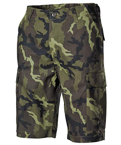 MFH Men's US BDU Bermuda Shorts Ripstop Black, M 95 Cz Camouflage, XX-Large