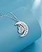 HOFOYAI Love You to the Moon and back Women Charm Pendant Necklace Gifts for Teen Daughter form Dad Mom,Birthday Christmas Gift for women,Present for Teens.