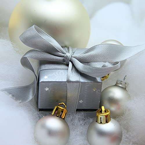 Image of Solid Color Double Faced Silver /Grey Satin Ribbon 3 /8 inch X 50 Yards, Ribbons Perfect for Crafts, Wedding Decor, Bow Making, Sewing, Gift Package Wrapping and More