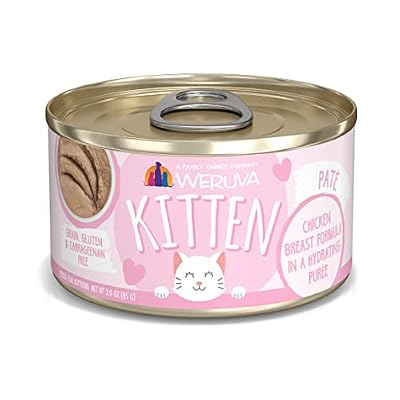 Weruva Kitten, Chicken Breast Formula in a Hydrating Puree, 3oz Can (Pack of 12)